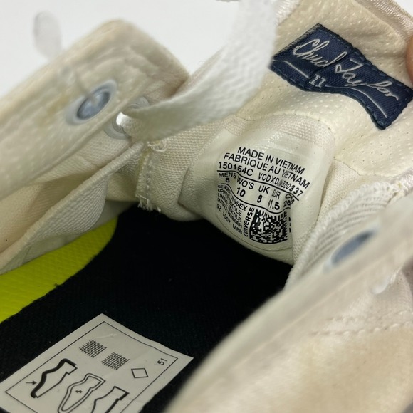 Converse Chuck Taylor II 150154C Low White Canvas Men's Size 8 Sneakers - Picture 10 of 11